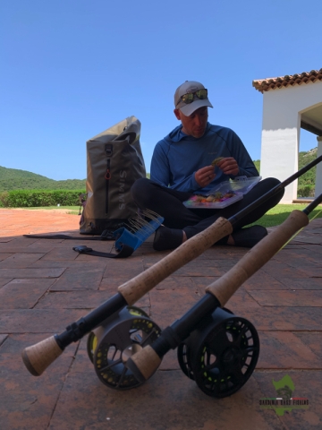 fishing gear preparation sardinia bass